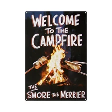 Rivers Edge Products Tin Sign, 17" x 12" Metal Wall Art, The Smore the Merrier