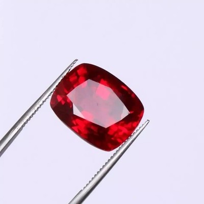 Rotes Rubinblut 5,00 Ct. Kissenschliff Mosambik erstaunlicher 100 % SELTENER ...