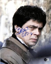 Benicio Del Toro Wolfman Signed 11x14 Photograph BECKETT