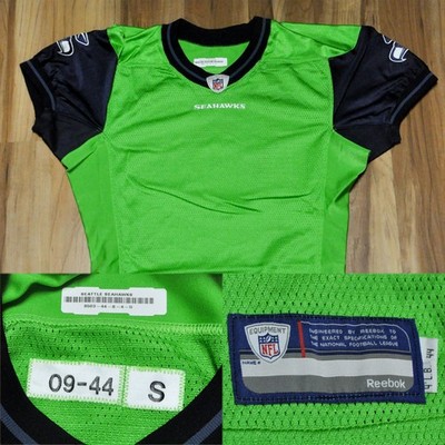 Seattle Seahawks Reebok Jersey Blank 2009 Team Issue Green Sewn