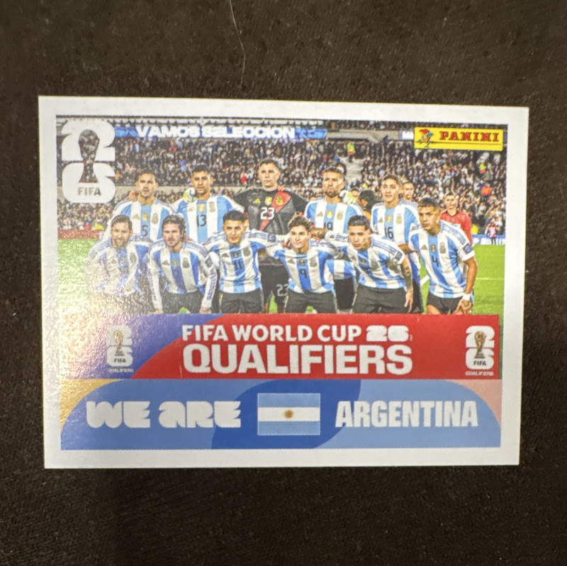 Panini FIFA World Cup 2026 Qualifiers Sticker ARG 13 Argentina Team Picture