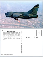 A7D Corsair II Fighter Jet Aircraft PT Tail Postcard