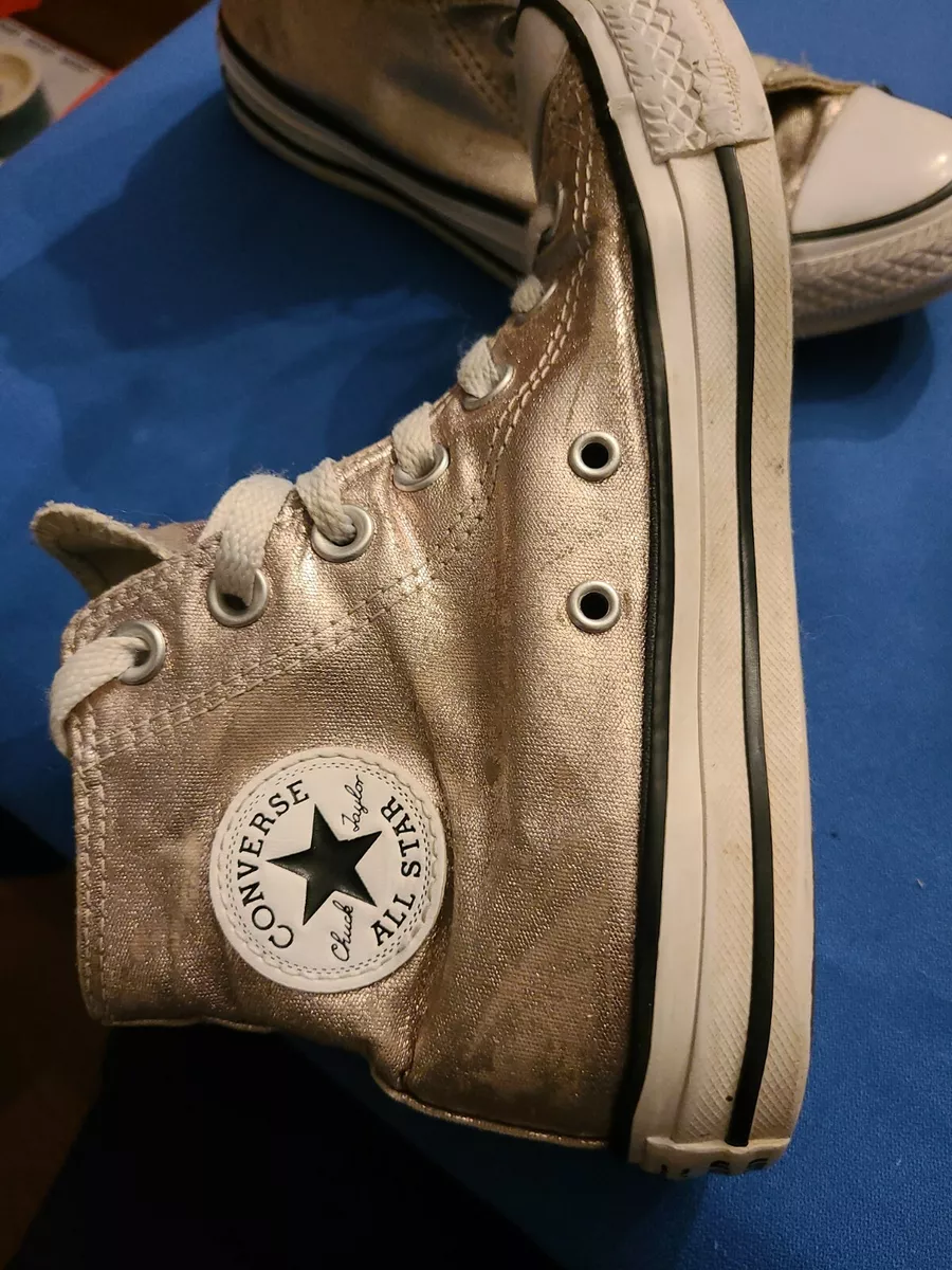 White converse with rose gold deals