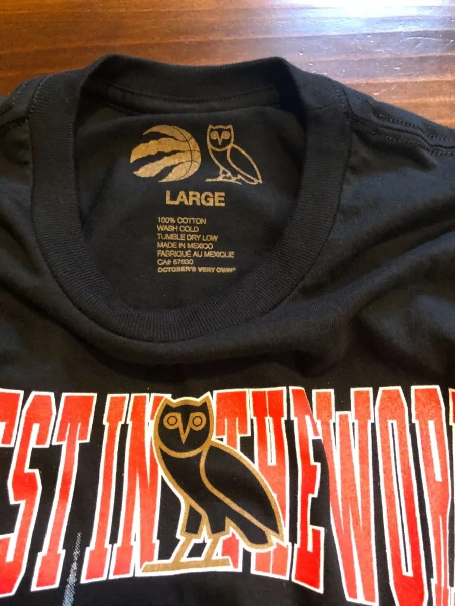 October s Very Own OVO Toronto Raptors Best In The World Tee Drake T Shirt LARGE