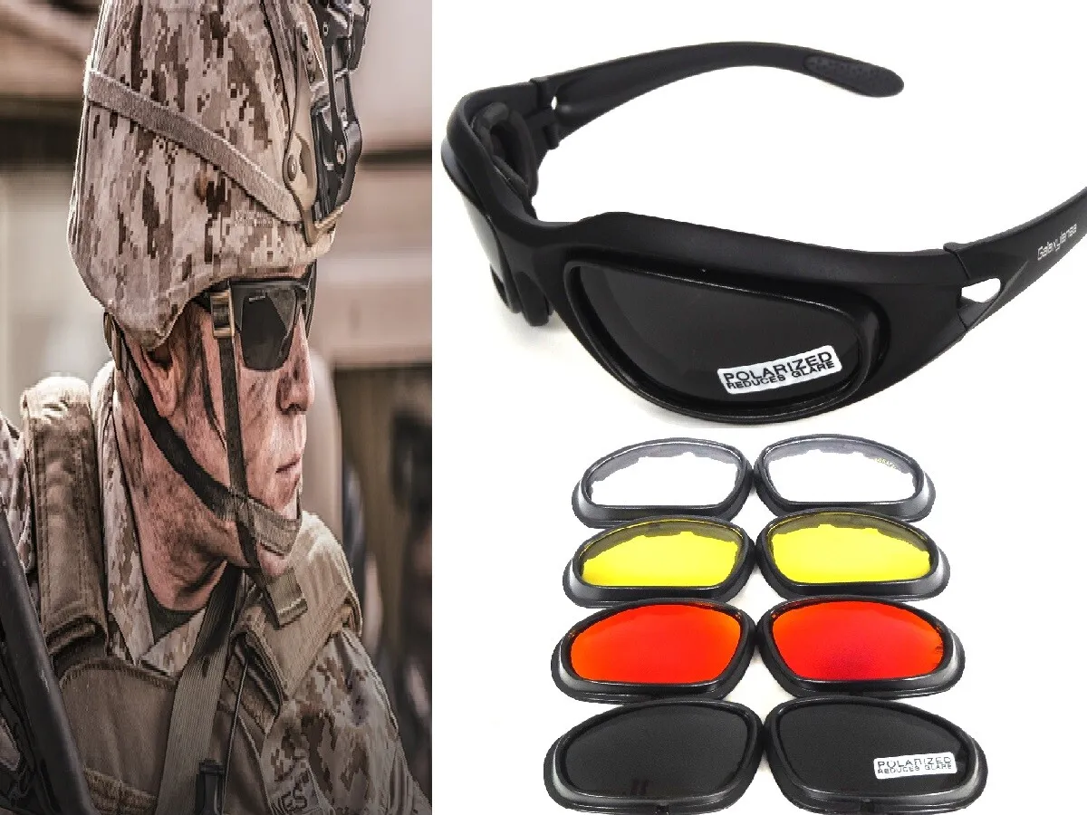 Polarized Windproof Cheap Riding Goggles Cool Army Style For