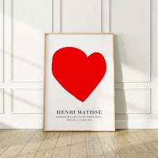Henri Matisse 1945 "The Heart" Exhibition Poster, No Frame, 24"x36", No Frame