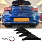 For Vauxhall Opel Corsa D VXR Gloss Curved Rear Bumper Diffuser Splitter 4-Fins