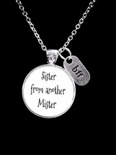 Best Friend Necklace Sister From Another Mister Best Friend BFF Friendship Gift
