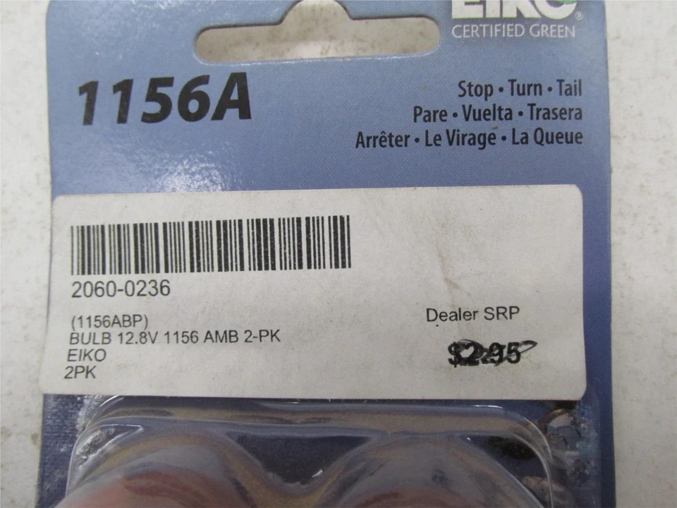 Pack of 2 Eiko NOS Motorcycle Turn, Stop and Tail Light Amber Bulbs 1156A - Image 3 of 3