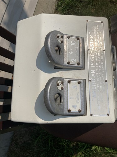 Vintage American Postmaster Dillon Mfg. Co US Postage Stamp Vending Machine Rare - Imagen 7 de 16