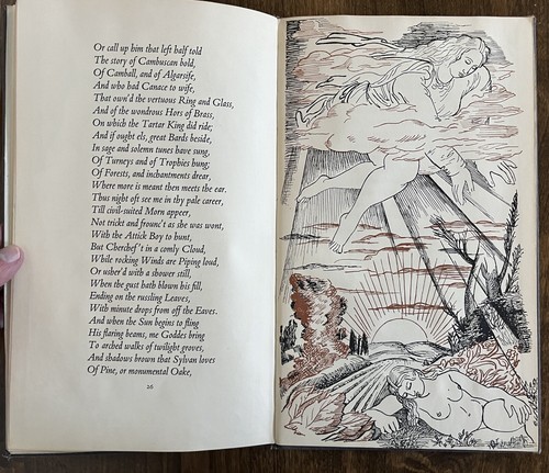 L'Allegro Il Penseroso by John Milton, B Meninsky Ills., Scarce 1947 HB, London - Foto 4 di 5
