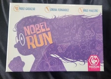 Tranjis Games Board Game Nobel Run Kickstarter W/ Stories + Bonus Tokens. Sealed