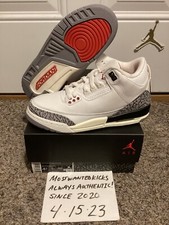 DS 2023 Nike Air Jordan 3 Retro Mid White Cement Reimagined GS Sz 4.5Y/W Sz 6