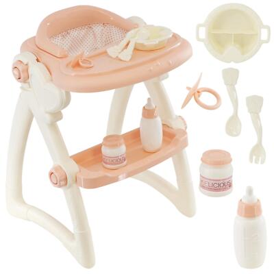 Feeding High Chair Play Set Baby Doll Accessories Kids Role Play Toys BiBi  Doll UK - Main Image