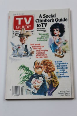 TV Guide June 16 1984 Larry Hagman Stefanie Powers Joan Collins ~Dallas Ed.