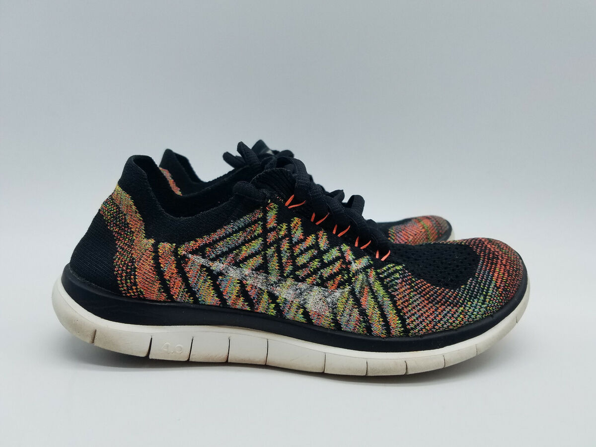 Nike Free 4.0 Flyknit Women's Size 6.5 Running Shoes Black Nike Free 4.0 Flyknit Women's Size 6.5 Running Shoes Black