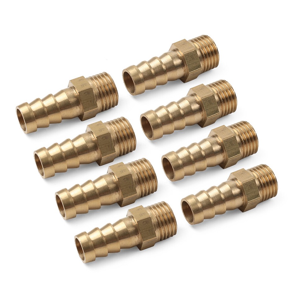 Joywayus Kugelhahn-Set Edelstahl/Messing – 5/8 Zoll Widerhaken, Für Gartenschlauch, Bewässerung