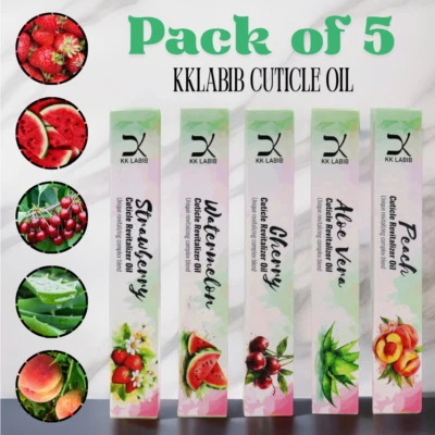 KKLABIB Revitalizing Manicure Nail Art Craft Cuticle Oil Markers Pens Brush (Pack of 5)