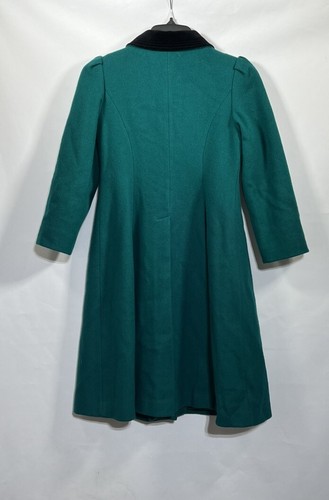 Vintage Rothschild Wool Coat Made In USA Union made Sz 12 Teal Black - Picture 4 of 13