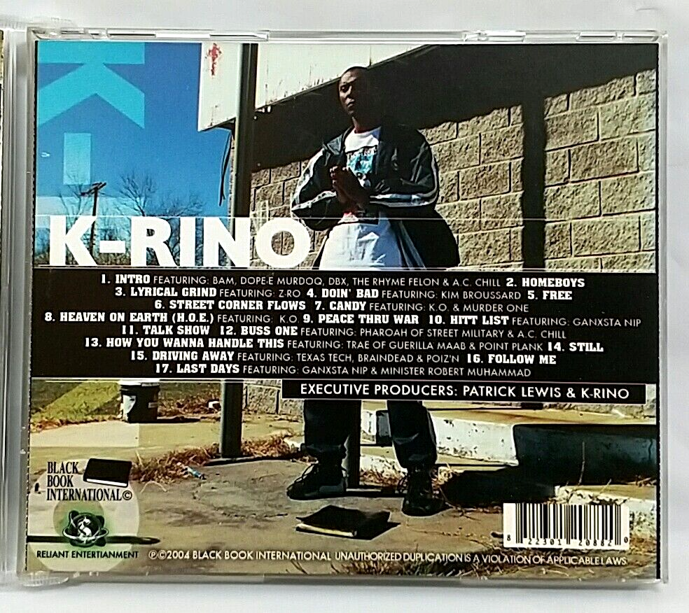 洋楽 G-RAP K-RINO (EP) CD) K-Rino ‎– The Hit List, US OG Press, Album, Excellent, Rare