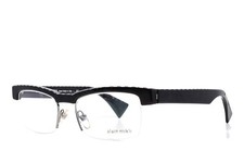 Alain Mikli Eyeglasses Black-Blue Marble HALF RIMLESS New Authentic 51-19-145