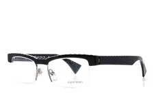 Alain Mikli Eyeglasses Black-Blue Marble HALF RIMLESS New Authentic 51-19-145