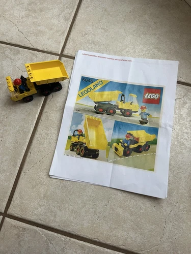 LEGO 6648-1 DUMP TRUCK LEGOLAND VINTAGE 1980 Figs Complete
