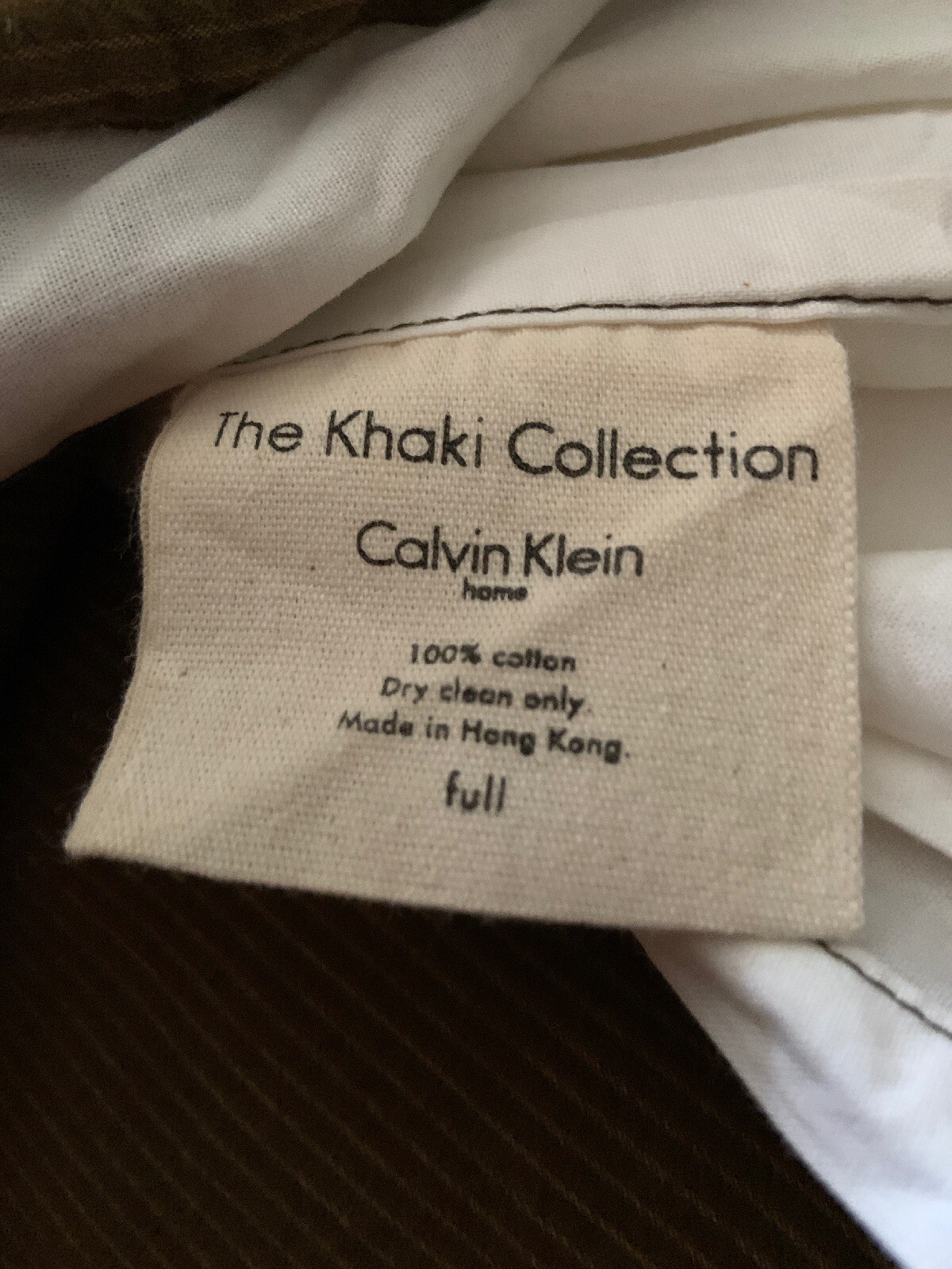 Calvin Klein Khaki Collection Bedskirt Texture 100 Cotton Full Size eBay
