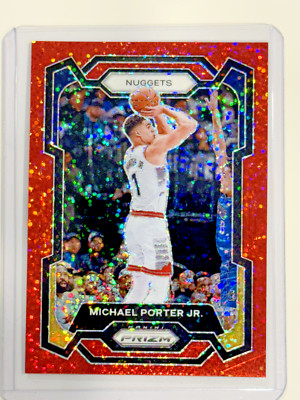 2023-24 Prizm Michael Porter Jr. Red Sparkle Prizm #116 Denver