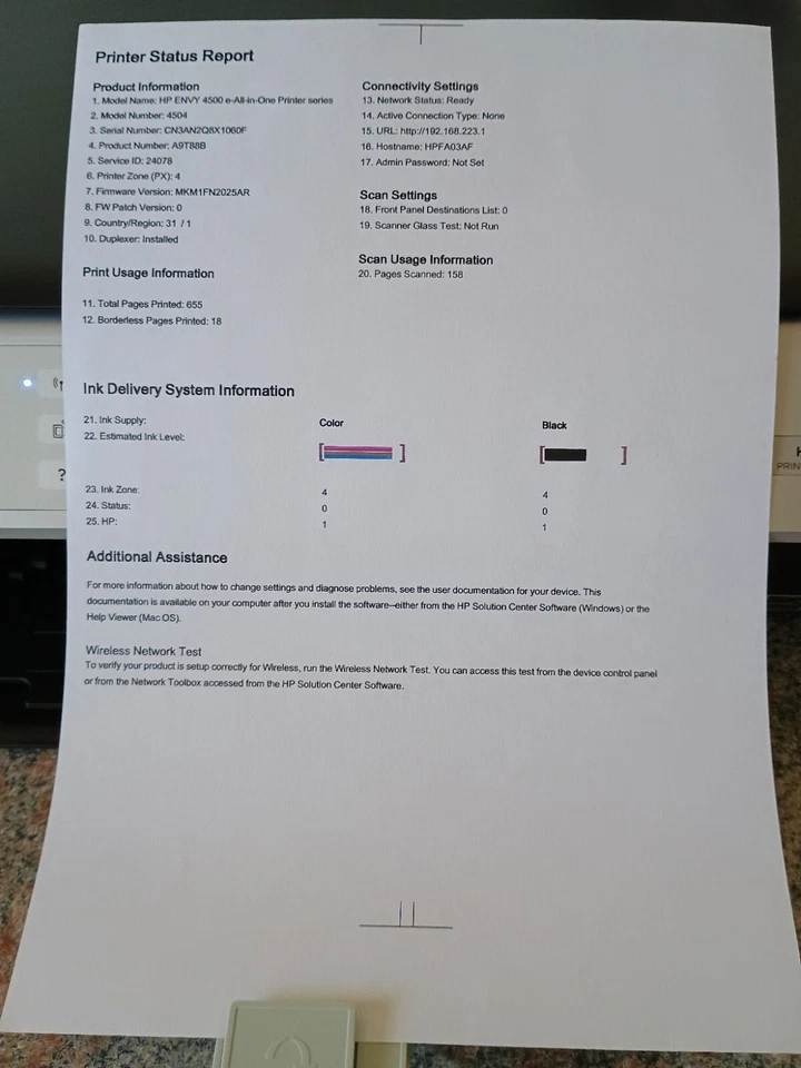 HP Envy 4504 kabelloser All-in-One-Tintenstrahldrucker (Drucken, Scannen, Kopieren, Foto) - Bild 4 von 4