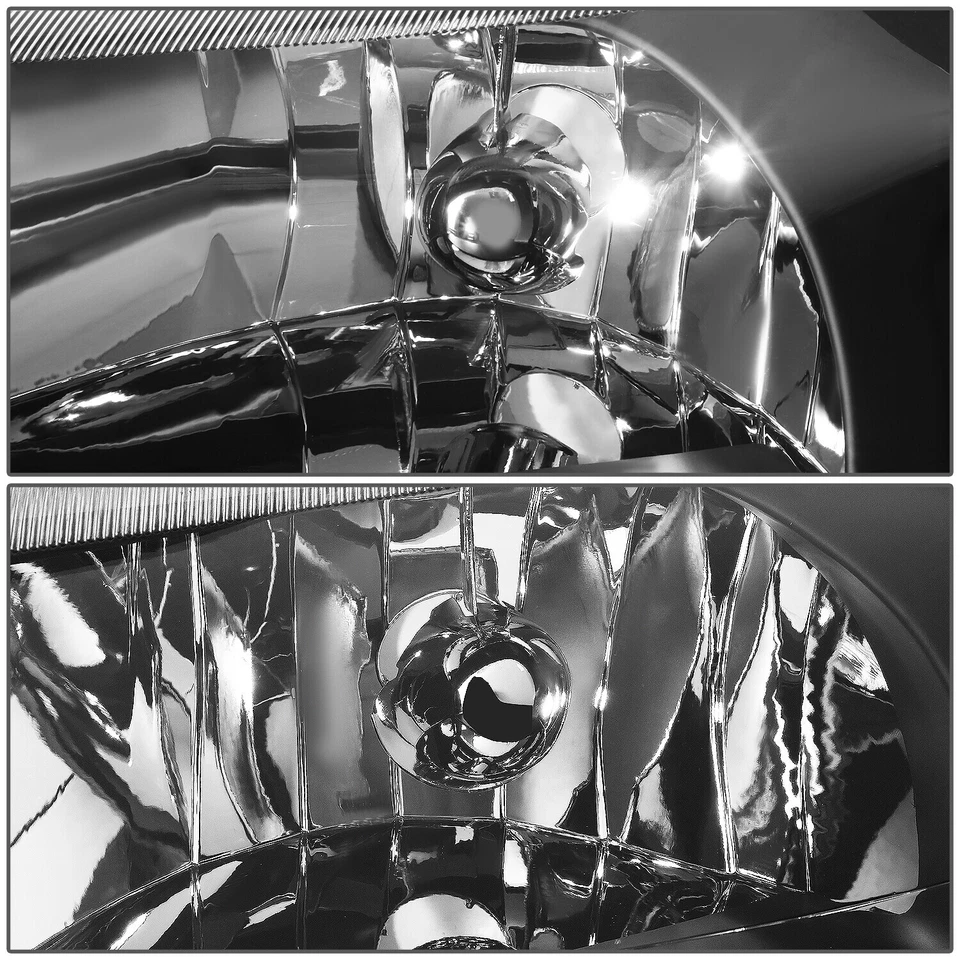 Par de faros delanteros para Ford Mustang 1999-2004 carcasa negra estilo de fábrica Foto 3 de 4