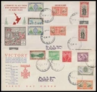 NEW ZEALAND 1946 VICTORY / PEACE FDC TRIO (F)