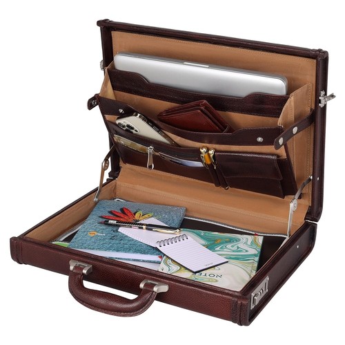 LV FULL GRAIN LEATHER BRIEFCASE STYLIST ATTACHE FOR MEN 17i OFFICE DOCUMENT - Picture 3 of 36