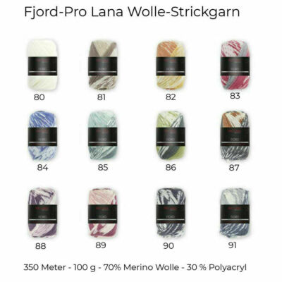 Fjord-Pro Lana-Wolle-Norwegermuster-Handstrickgarn-Lauflänge ca. 350 m/ 100g