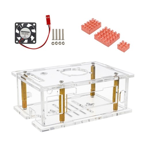 Clear Acrylic Protective Case For RV2 With Cooling Fan Transparent Shell Cover - Picture 2 of 11