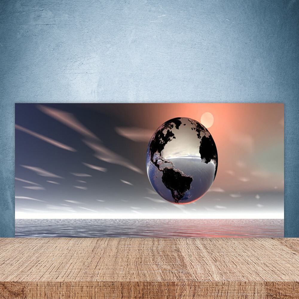 Crédence de cuisine en verre 100x50 fond de hotte panneau mural Art Terre