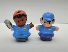 Fisher Price Little People Mechanic And Airline Pilot Figures African American 
