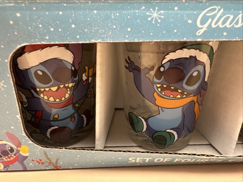 Disney Stitch Christmas Shot Glass Set Of 4 1.5 Oz - Picture 5 of 6