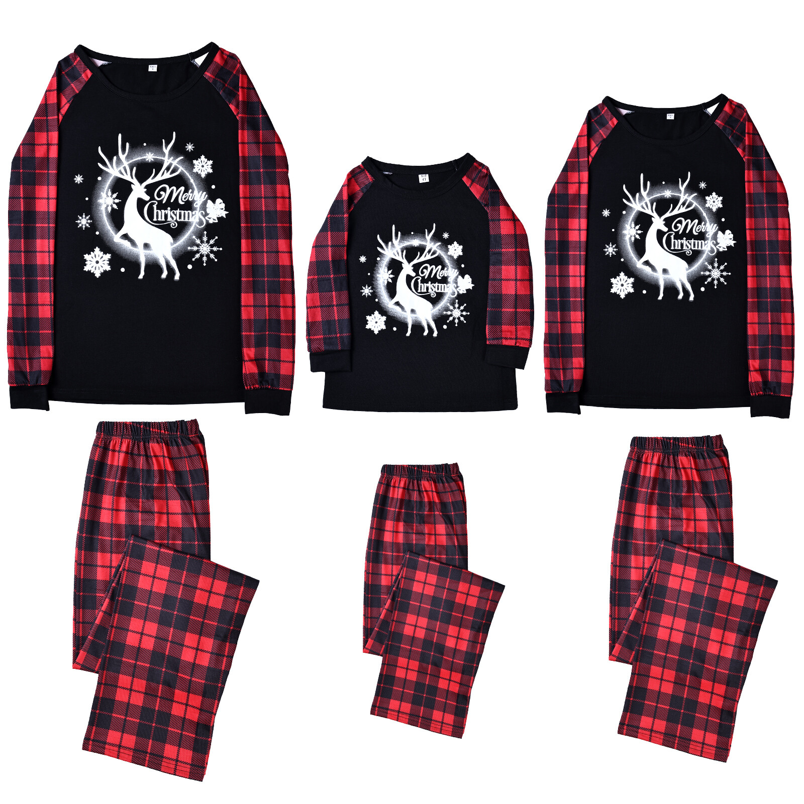 Pajamas Nightwear Xmas Christmas Set PJs Matching Family Kid Adult Boy Girl New-image