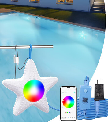 NEW $90 Doosela LED Pool Lights with APP Control 10W RGB Dimmable Underwater