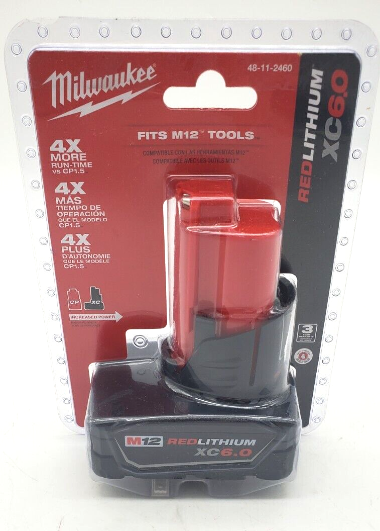 Milwaukee M12 12V LithiumIon XC Extended Capacity Battery Pack 6.0Ah M