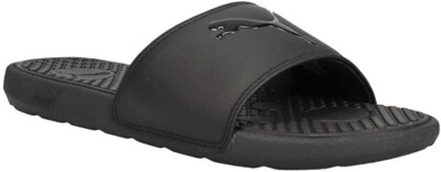 puma women's cool cat sport slide sandals bx, black/black 6M