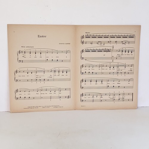 Vintage 1951 Ostern Klavier Noten von Buenta Carter - Bild 4 von 14