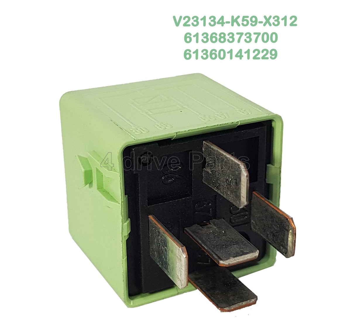 Relais Multi-usage 5 Broches Blanc-vert Pour BMW Mini | 12V 20A | Référence 61368373700 | Neuf