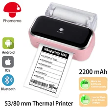 Bluetooth M03 Thermal Printer 80mm Sticker Paper Photo Machine for Android & iOS