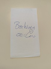 Eric Gates Ipswich Town Sunderland Carlisle England- Hand Signed Card