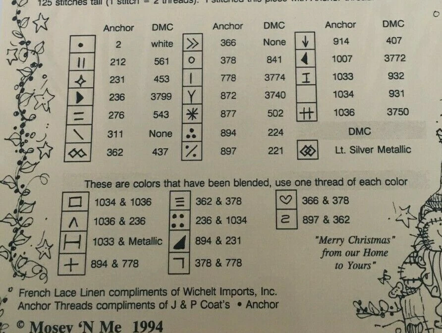 Mosey N Me Cross Stitch Pattern Packing for the Trip Santa Gift Bag Christmas - Image 4 of 4