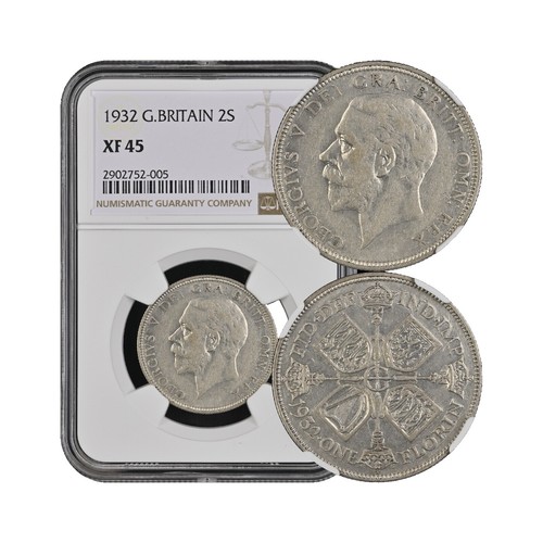 Australia: George V Two Shillings. 1912 NGC XF-40, KM27. Nice and