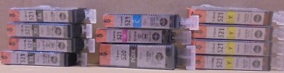 11x Canon Inks CLI-521C CLI-521M CLI-521Y CLI-521BK PGI-520BK IP3600 MP550