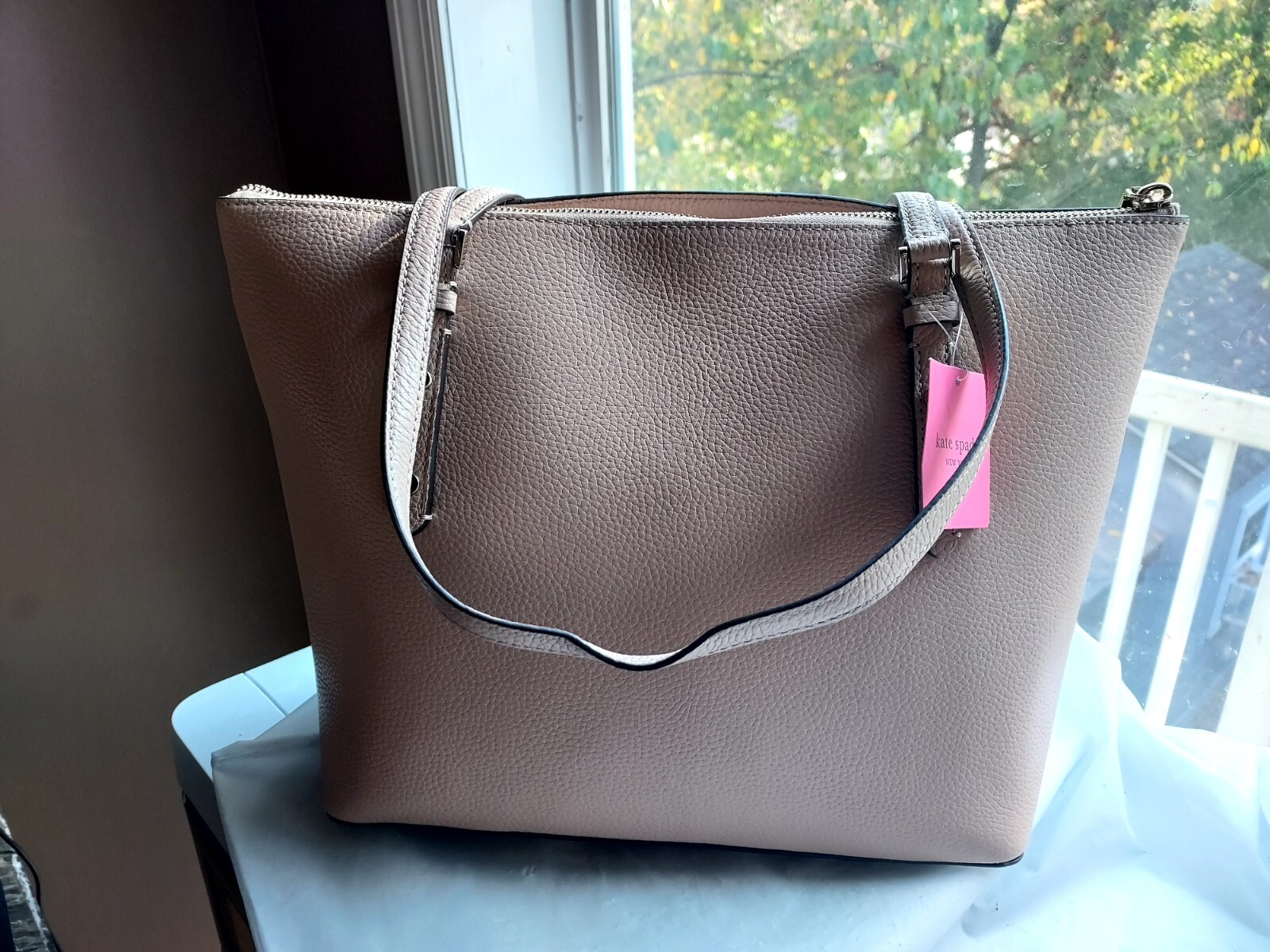Kate Spade Polly Med Tote Blush Leather Handbag Purse New eBay